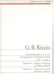 Canzoni da sonare a 1-4 voci - G. B. Riccio - Heft V