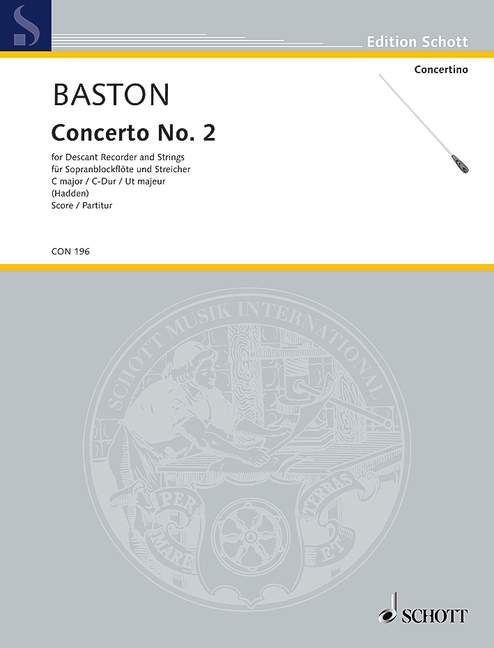 Concerto No. 2 C major - J. Baston - part+klavír SCHOTT