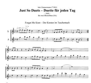 Just So Duets - I. Zimmermann Moeck