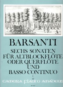 Barsanti - Sechs Sonaten I (1. -3. sonata)