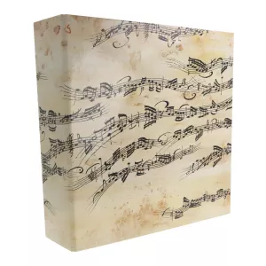 Notový pořadač s hudebním motivem, béžový