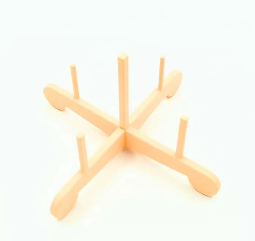 Stojan pro 5 zobcových fléten - Pastelově oranžový Jaromír Macháč