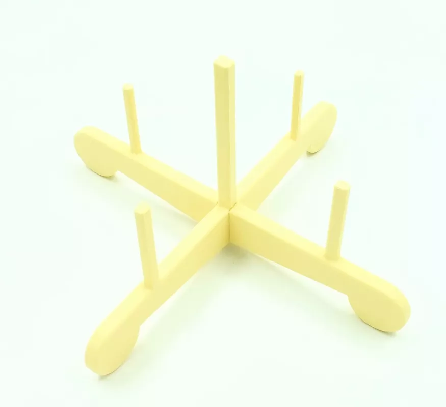 Stojan pro 5 zobcových fléten - Pastelově žlutý Jaromír Macháč