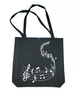 Taška s hudebním motivem - černá